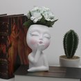 thumbnail image 3 of kurtrusly Wide Application Flower Pot Succulent And Planters Indoor And Outdoor Unique Succulent Planter white 1Set, 3 of 6