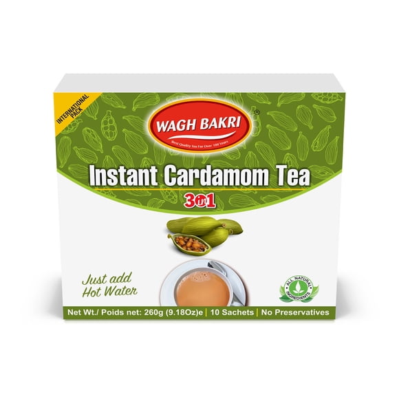 Thé Wagh Bakri Cardamome instantanée 3-en-1