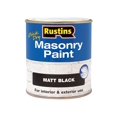 thumbnail image 1 of Rustins - Peinture de Maçonnerie à Séchage Rapide Noir Mat 500ml, 1 of 1