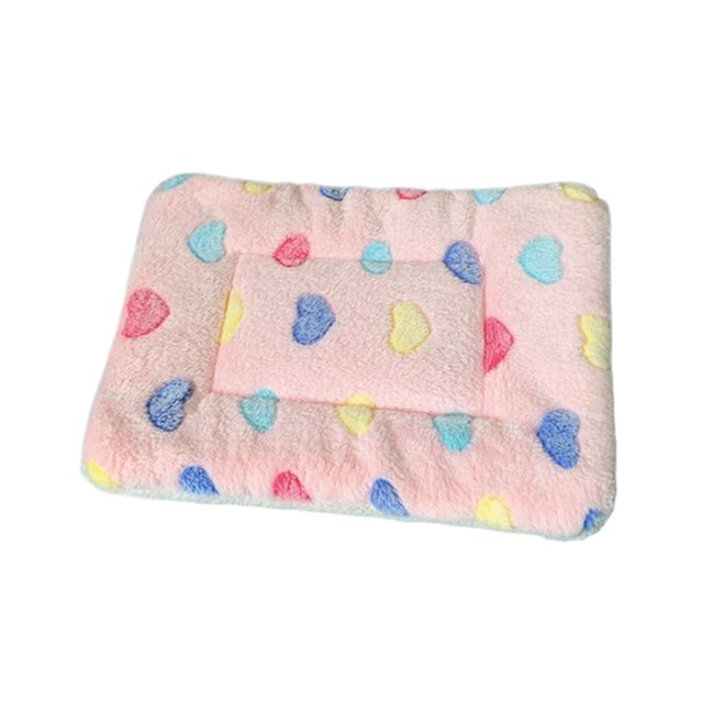 Shengyu Polyester Washable And Machine Washable Pet Mat For Easy Maintenance Soft And Breathable Pet Bed pink heart 30*40cm 1Set