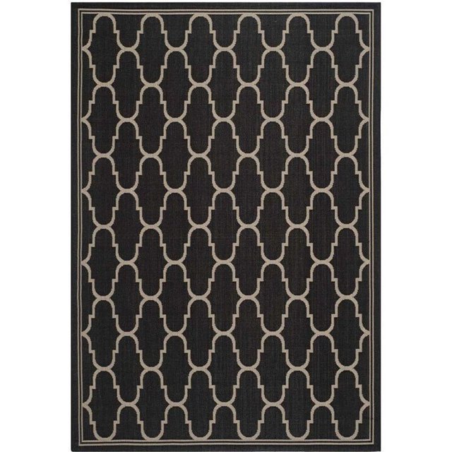 Safavieh Courtyard Black Indoor Outdoor Rug - 4' x 5'7"