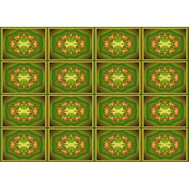Ahgly Company Machine Washable Indoor Rectangle Transitional Pistachio Green Area Rugs, 3' x 5'