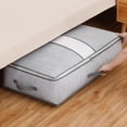 thumbnail image 4 of Underbed Storage Bags for Blankets Clothes Comforters | Foldable Under Bed Organizer with Clear Window and Handles, 4 of 7