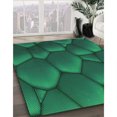 thumbnail image 3 of Ahgly Tapis Rectangulaire Lavable en Machine Intérieur Transitionnel Vert Sarcelle Profond, 7 Pieds x 9 Pieds, 3 of 7