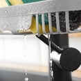 thumbnail image 4 of Qonioi Kitchen Faucet Organizer Basket, Sink Side Sponge Cloth Storage Rack, Multi-Functional Faucet Caddy for Sponges Soap Brushes, Over The Sink Organizer for Kitchen Counter Space Saving, 4 of 6