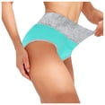 thumbnail image 3 of RKSTN 4Pc Womens Boxer Briefs High Waist Full Coverage Briefs Soft Breathable Postpartum Panties Patchwork Color Stretch Underpants, 3 of 9