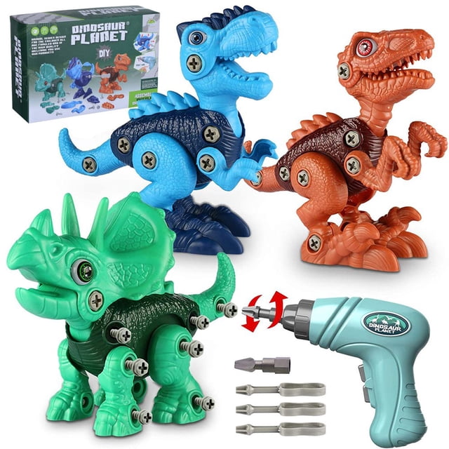 Jouets Dinosaures à Démonter Jouets de Construction STIM avec Perceuse Électrique
