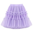 thumbnail image 1 of WUANDIXFA Robe en Tulle Filles Jupes Tutu Robes en Tulle Superposées Tutu Filles Robe Tutu en Tulle Robe de Ballet Enfant Jupe Tutu Violet,7-8 Ans, 1 of 3