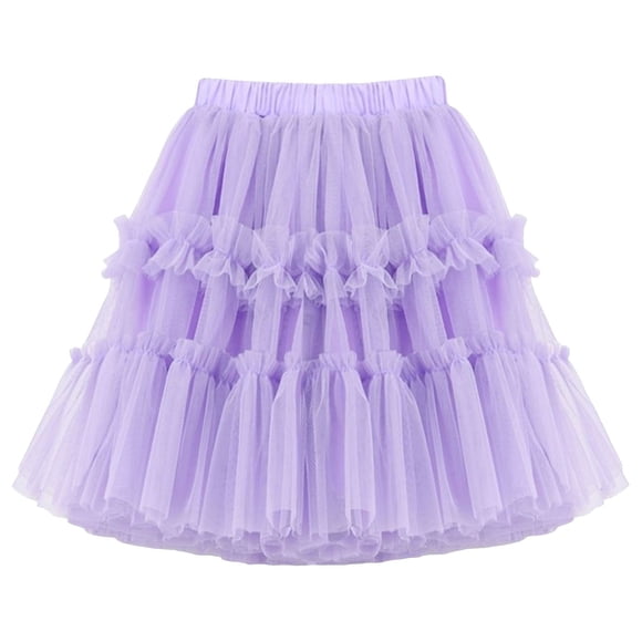 Splozh Girls Tutu Jupe pour Filles Superposée Noël Jupes Tutu pour Filles Robes en Tulle Superposées Tutu Tulle Tutu Robe de Ballet Enfant Jupe Tutu Violet, 3-4 Ans