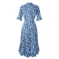 thumbnail image 5 of Robe d'Été pour Femmes 2024 Mode Grande Taille Robe Décontractée à Imprimé Col en V Manches Courtes Robe Ample Rabais de 50 % Liquidation!, 5 of 5
