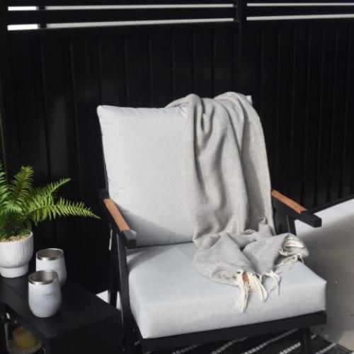 Charm solid throw 50"x60"  - Grey