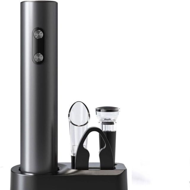 Home Set Automatic Opener for Red with Stainless Steel Foil Cutter and Corkscrew Ease of Use