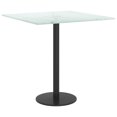 thumbnail image 3 of vidaXL Table Blanche 40x40 cm 6 mm Verre Trempé avec Design Marbre, 3 of 4