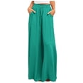 thumbnail image 3 of Jsaierl Womens Casual Wide Leg Pants Ruffle Elastic Drawstring Palazzo Pants Loose Comfy Trousers with Pockets, 3 of 8