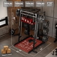 thumbnail image 3 of Memoryfield Gym à Domicile Smith Machine avec LAT Pulldown et Station de Poitrine, Cage Motorisée Capacité 2000 Lb, Support de Squat Multifonction, Noir, 3 of 8