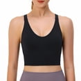 thumbnail image 2 of Yuyuzo Sports for Women Seamless Full Coverage Quick Dry Workout Bra Wireless Crop Tank Tops Undewear, 2 of 7