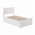thumbnail image 4 of Madison Twin Platform Bed with Matching Footboard & Twin Trundle in White, 4 of 7