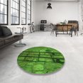 thumbnail image 4 of Ahgly Company Machine Washable Indoor Rectangle Transitional Deep Emerald Green Area Rugs, 3' x 5', 4 of 7