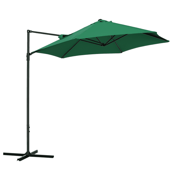 Outsunny Parasol de Patio Offset 8,5 Pi Rotation 360° Cantilever Vert