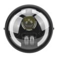 thumbnail image 2 of Retro Headlamp 6in Motorcycle LED Headlight Vintage Angel Eyes Universal Replacement For Cruiser Choppers Cafe Bobber, 2 of 8