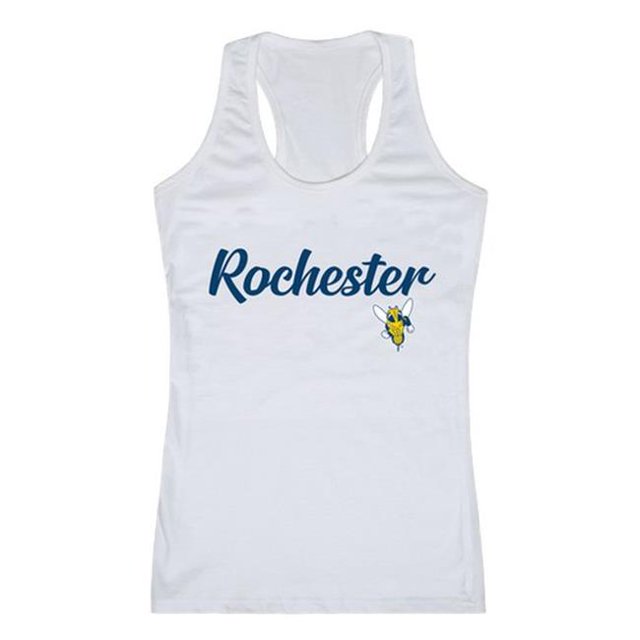 W Republic 557-146-WHT-05 University of Rochester Womens Script Tank Top, White - 2XL