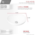 thumbnail image 4 of Stylish Vessel 15 ¾"Wx 13 ⅜"D White Porcelain Oval Bathroom Sink P-221, 4 of 8