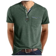 Ketyyh-chn99 Men's Workout Running Shirts Mens T Shirt Crew Neck Print Long Sleeve Base Top Winter Size for M,Green