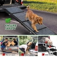 thumbnail image 2 of 71" Foldable Dog Ramps Large Dogs, Dog Car Ramp with Non-Slip Rug Surface, Pet Ramp Stairs Portable,Dog Steps for Medium & Large Dogs Up to 220 LBS Get Into a Car, SUV & Truck, 2 of 7