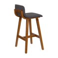 thumbnail image 2 of CorLiving Bennett Set of 2 Upholstered Low Back Indoor Barstools with Wood Frames, 2 of 9