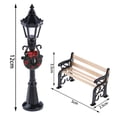 thumbnail image 2 of 2 Pcs Lampadaire de Rue Miniature de Noël pour Parc Banc Siège Mini Lampadaire Modèle Maison de Poupée Village de Noël Allée Jardin Féerique Accessoires, 2 of 9