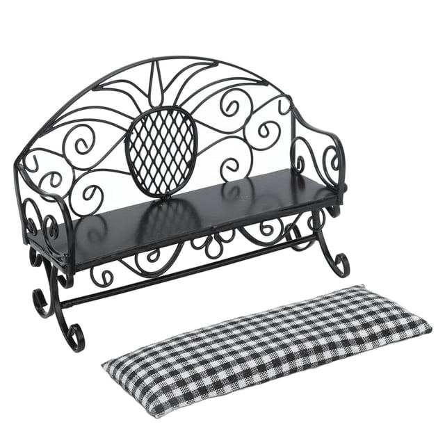 Miniature Bench, Miniature Furniture Cute Appearance Miniature Size Lightweight Portable Fine Workmanship Beautifully Designed For Garden For Dolly House