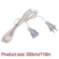 thumbnail image 3 of HCBY Rallonge Transparente 10 Pieds, Câble d'Alimentation Transparent Invisible pour Lumières de Sapin de Noël, Cordon Lumineux Flexible Intérieur Extérieur pour Guirlandes Lumineuses, Guirlande, Décorations (3 m), 3 of 8