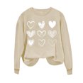 thumbnail image 5 of Yuyuzo Chandails en Molleton pour Femmes Décontractés Saint-Valentin Manches Longues Col Rond Ample Ajusté Mince Chandail Tops, 5 of 5