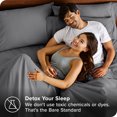 thumbnail image 4 of Bare Home Pillowcase Set - Premium 1800 Collection - Double Brushed - Ultra Soft - Standard Size, Gray, 2 Count, 4 of 7