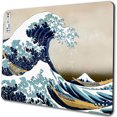 thumbnail image 1 of Japanese Mouse Pad Kanagawa Sea Wave Design Gaming Mousepad Non-Slip Rubber Square Small Mouse Pads for Wireless Mouse Laptop Computer Mouse Mat Desk Decorative Accessories Office Supplies, 1 of 5