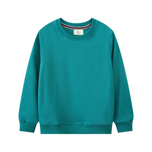 QUDDERR Chandails en Molleton pour Enfants Garçons Filles Couleurs Unies Col Rond Chandail Unisexe Manches Longues Printemps Automne Taille 2-7T