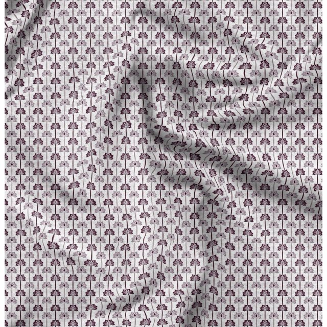 Soimoi Rayon Fabric Palmette Damask Print Sewing Fabric Yard 56 Inch Wide