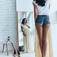 thumbnail image 4 of Costway 59''Full Length Body Mirror Aluminum Frame Leaning Hanging Dressing Mirror Gold, 4 of 10