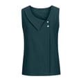 thumbnail image 4 of Timegard Summer Tops for Women Sleeveless Button Regular Neck Casual Shirts Solid Color Fashion Blouses, 4 of 5