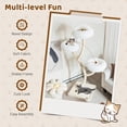 thumbnail image 3 of Gymax Cat Tree Tower 70'' Multi-Level Kitten Activity Center w/ 3 Perches & Balls Beige, 3 of 8