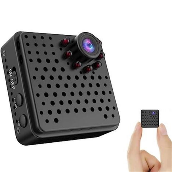 Nsxcdh Mini Caméra Wifi HD 1080p Sans Fil Sécurité Intégrale pour la Maison Caméscope Batterie Vision Nocturne Détection de Mouvement Hotspot 3.94x3.94x1.18 Po Utilisation Continue Multi-Stockage Surveillance Maison Sports Intérieurs Cadeau