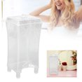 thumbnail image 4 of Cotton Pad Dispenser, Cotton Pad Holder, Makeup Cotton Organizer Container, Storage Box Container, Bottom Opening with Cover for Bathroom Vanity Countertop, 4 of 7