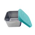 thumbnail image 2 of 1PC Stainless Steel Cutlery Set Snack Box Leakproof Small Food Containers With Silicone Lids Stackable Snack Pots For Kids Stainless Steel Snack Containers Lunch Box For Kids School Green, 2 of 9