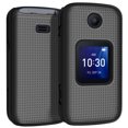 thumbnail image 1 of Case for Alcatel Go Flip 4 / TCL Flip Pro Phone, Nakedcellphone Slim Hard Shell Protector Cover with Grid Texture - Black, 1 of 7