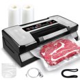thumbnail image 1 of Machine de Scellage sous Vide Liquide, 90Kpa Modes de Conservation Sec/humide/liquide, Voyant LED, Design Verrouillé avec Poignée, Coupeur Intégré et Rangement pour Sacs, Plateau d'Égouttement Amovible, 1 of 7