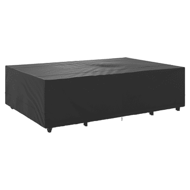 Mainstays 126" x 85" x 35" Black Large Universal Rectangular Patio Furniture Cover With Buckle Closures