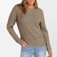 thumbnail image 4 of Women's Ribbed Sweater Set 2025 - Long Sleeve Tunic Leggings | Button Front Knit Pullover, 4 of 8