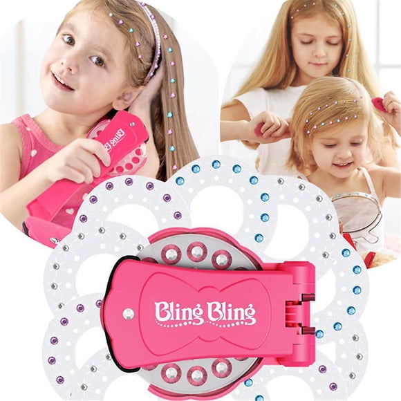 Hair Bedazzler Kit with Rhinestone Glam Collection Hair Bling Gemstones with Glam Styling Tool and 75 Gemstones for Girls