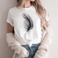 thumbnail image 2 of Plebaso T-Shirt Imprimé pour Femme Décontracté à Manches Courtes, T-Shirt Graphique à Col Rond, T-Shirts Amples d'Été 2025, 2 of 4