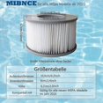 thumbnail image 4 of Lot de 8 Cartouches de Filtre de Remplacement pour Piscine Gonflable Mspa, Jacuzzi, 4 of 5